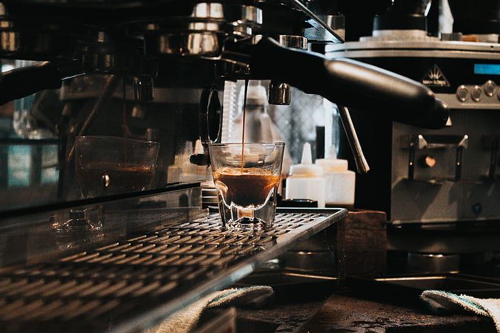 Pouring coffee